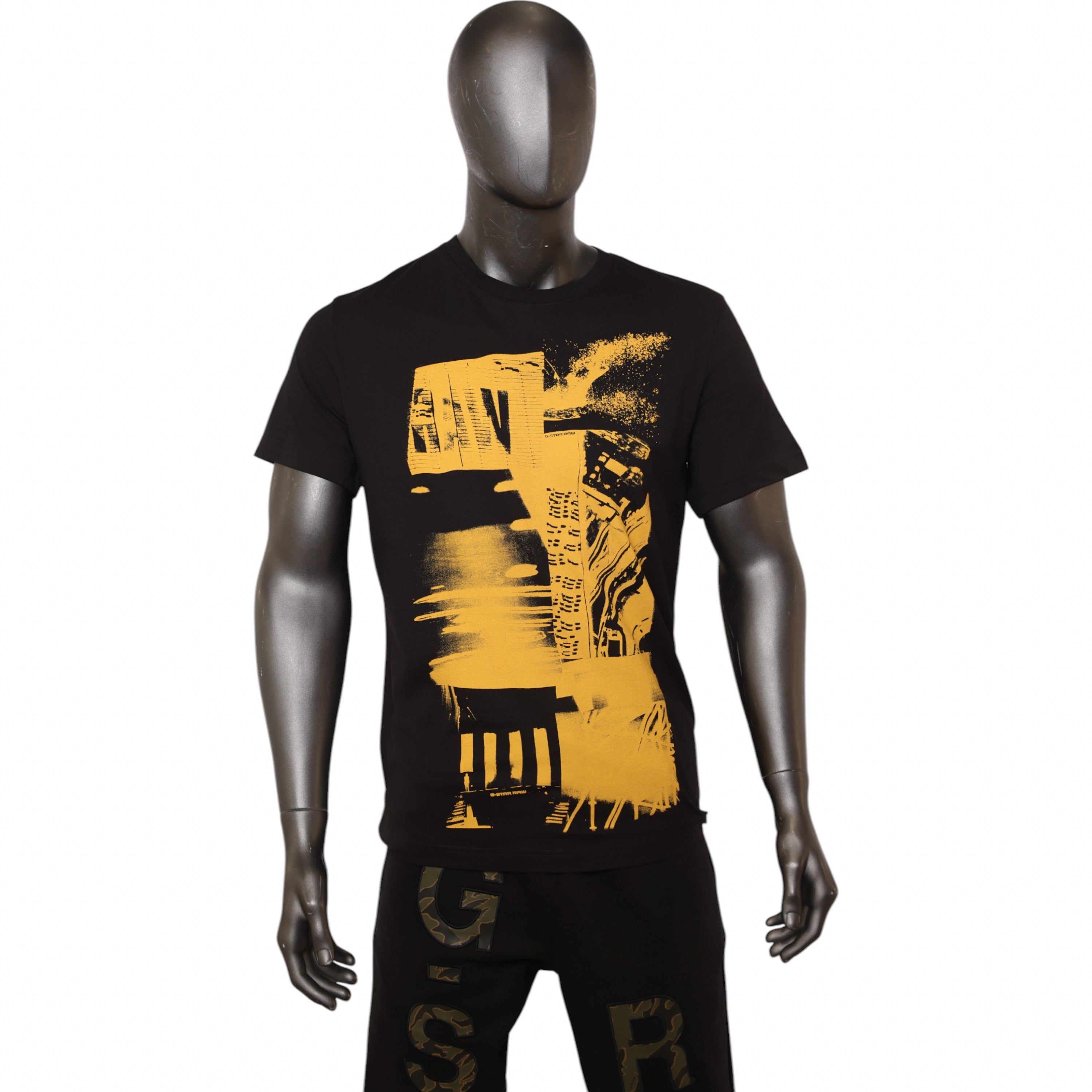 G-Star T-Shirt Magazine Print Dark Black